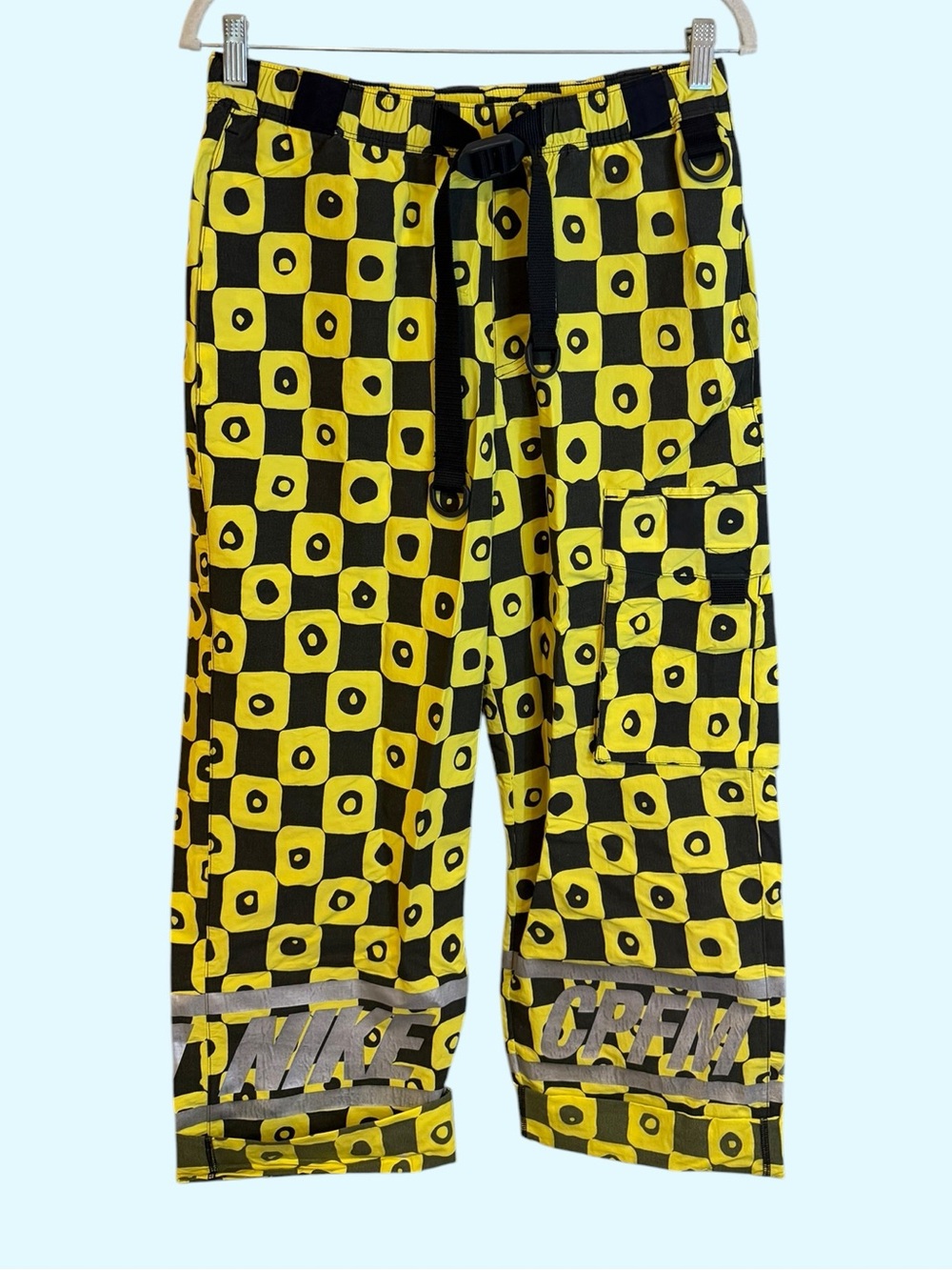 Nike X Cactus Plant Flea Market Waffle Pants Yellow Black Geometric XS